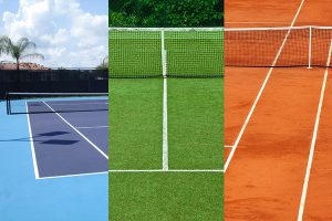 مقایسه زمین های تنیس