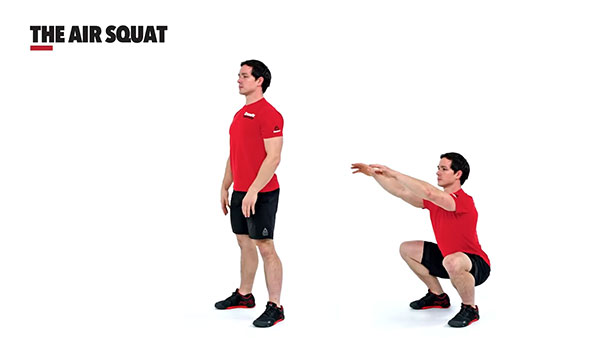 حرکت air squat در کراس فیت